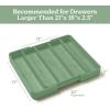 imageSMIRLY Bamboo Kitchen Drawer Organizer For Silverware Tray For Drawer Silverware Organizer Silverware Drawer Organizer Utensil Organizer For Kitchen Drawers Kitchen Drawer OrganizerGreen