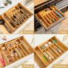 imageSMIRLY Bamboo Kitchen Drawer Organizer For Silverware Tray For Drawer Silverware Organizer Silverware Drawer Organizer Utensil Organizer For Kitchen Drawers Kitchen Drawer OrganizerNatural