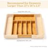 imageSMIRLY Bamboo Kitchen Drawer Organizer For Silverware Tray For Drawer Silverware Organizer Silverware Drawer Organizer Utensil Organizer For Kitchen Drawers Kitchen Drawer OrganizerNatural