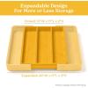 imageSMIRLY Bamboo Kitchen Drawer Organizer For Silverware Tray For Drawer Silverware Organizer Silverware Drawer Organizer Utensil Organizer For Kitchen Drawers Kitchen Drawer OrganizerYellow