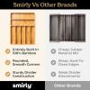imageSMIRLY Bamboo Kitchen Drawer Organizer For Silverware Tray For Drawer Silverware Organizer Silverware Drawer Organizer Utensil Organizer For Kitchen Drawers Kitchen Drawer OrganizerNatural