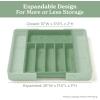 imageSMIRLY Bamboo Kitchen Drawer Organizer For Silverware Tray For Drawer Silverware Organizer Silverware Drawer Organizer Utensil Organizer For Kitchen Drawers Kitchen Drawer OrganizerGreen