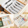 imageSMIRLY Bamboo Kitchen Drawer Organizer For Silverware Tray For Drawer Silverware Organizer Silverware Drawer Organizer Utensil Organizer For Kitchen Drawers Kitchen Drawer OrganizerCream White
