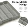 imageSMIRLY Bamboo Kitchen Drawer Organizer For Silverware Tray For Drawer Silverware Organizer Silverware Drawer Organizer Utensil Organizer For Kitchen Drawers Kitchen Drawer OrganizerGrey