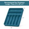 imageSMIRLY Bamboo Kitchen Drawer Organizer For Silverware Tray For Drawer Silverware Organizer Silverware Drawer Organizer Utensil Organizer For Kitchen Drawers Kitchen Drawer OrganizerBlue