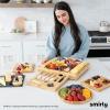 imageSMIRLY Charcuterie Boards Gift Set Charcuterie Board Set Bamboo Cheese Board Set  House Warming Gifts New Home Wedding Gifts for Couple Bridal Shower Gift3 Drawer