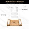 imageSMIRLY Charcuterie Boards Gift Set Charcuterie Board Set Bamboo Cheese Board Set  House Warming Gifts New Home Wedding Gifts for Couple Bridal Shower GiftWhite