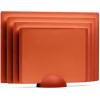 imageSMIRLY Plastic Cutting Board Set With Holder Dishwasher Safe Plastic Cutting Boards Set for Kitchen Cutting Boards for Kitchen  Plastic Chopping Board SetOrange