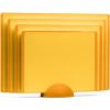 imageSMIRLY Plastic Cutting Board Set With Holder Dishwasher Safe Plastic Cutting Boards Set for Kitchen Cutting Boards for Kitchen  Plastic Chopping Board SetYellow