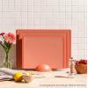 imageSMIRLY Plastic Cutting Board Set With Holder Dishwasher Safe Plastic Cutting Boards Set for Kitchen Cutting Boards for Kitchen  Plastic Chopping Board SetPink