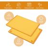 imageSMIRLY Plastic Cutting Board Set With Holder Dishwasher Safe Plastic Cutting Boards Set for Kitchen Cutting Boards for Kitchen  Plastic Chopping Board SetYellow