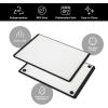 imageSMIRLY Plastic Cutting Board Set With Holder Dishwasher Safe Plastic Cutting Boards Set for Kitchen Cutting Boards for Kitchen  Plastic Chopping Board SetBlackWhite