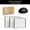 imageSMIRLY Plastic Cutting Board Set With Holder Dishwasher Safe Plastic Cutting Boards Set for Kitchen Cutting Boards for Kitchen  Plastic Chopping Board SetBlackWhite