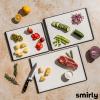 imageSMIRLY Plastic Cutting Board Set With Holder Dishwasher Safe Plastic Cutting Boards Set for Kitchen Cutting Boards for Kitchen  Plastic Chopping Board SetBlackWhite