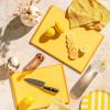 imageSMIRLY Plastic Cutting Board Set With Holder Dishwasher Safe Plastic Cutting Boards Set for Kitchen Cutting Boards for Kitchen  Plastic Chopping Board SetYellow
