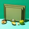 imageSMIRLY Plastic Cutting Board Set With Holder Dishwasher Safe Plastic Cutting Boards Set for Kitchen Cutting Boards for Kitchen  Plastic Chopping Board SetGreen