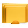 imageSMIRLY Plastic Cutting Board Set With Holder Dishwasher Safe Plastic Cutting Boards Set for Kitchen Cutting Boards for Kitchen  Plastic Chopping Board SetYellow