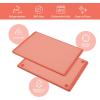 imageSMIRLY Plastic Cutting Board Set With Holder Dishwasher Safe Plastic Cutting Boards Set for Kitchen Cutting Boards for Kitchen  Plastic Chopping Board SetPink