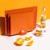 imageSMIRLY Plastic Cutting Board Set With Holder Dishwasher Safe Plastic Cutting Boards Set for Kitchen Cutting Boards for Kitchen  Plastic Chopping Board SetOrange