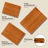 imageSMIRLY Wood Cutting Boards For Kitchen  Bamboo Cutting Boards For Kitchen Cutting Board Bamboo Cutting Board Set With Holder Chopping Board Butcher Block Small Wooden Cutting Board SetBamboo Brown