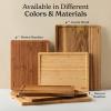 imageSMIRLY Wood Cutting Boards For Kitchen  Bamboo Cutting Boards For Kitchen Cutting Board Bamboo Cutting Board Set With Holder Chopping Board Butcher Block Small Wooden Cutting Board SetAcacia Wood