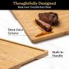 imageSMIRLY Wood Cutting Boards For Kitchen  Bamboo Cutting Boards For Kitchen Cutting Board Bamboo Cutting Board Set With Holder Chopping Board Butcher Block Small Wooden Cutting Board SetNatural Bamboo