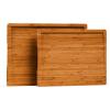 imageSMIRLY Wood Cutting Boards For Kitchen  Bamboo Cutting Boards For Kitchen Cutting Board Bamboo Cutting Board Set With Holder Chopping Board Butcher Block Small Wooden Cutting Board SetBamboo Brown