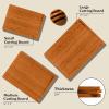imageSMIRLY Wood Cutting Boards For Kitchen  Bamboo Cutting Boards For Kitchen Cutting Board Bamboo Cutting Board Set With Holder Chopping Board Butcher Block Small Wooden Cutting Board SetBamboo Brown