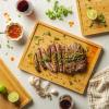 imageSMIRLY Wood Cutting Boards For Kitchen  Bamboo Cutting Boards For Kitchen Cutting Board Bamboo Cutting Board Set With Holder Chopping Board Butcher Block Small Wooden Cutting Board SetNatural Bamboo