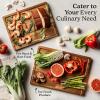 imageSMIRLY Wood Cutting Boards For Kitchen  Bamboo Cutting Boards For Kitchen Cutting Board Bamboo Cutting Board Set With Holder Chopping Board Butcher Block Small Wooden Cutting Board SetAcacia Wood