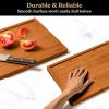 imageSMIRLY Wood Cutting Boards For Kitchen  Bamboo Cutting Boards For Kitchen Cutting Board Bamboo Cutting Board Set With Holder Chopping Board Butcher Block Small Wooden Cutting Board SetBamboo Brown