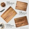 imageSMIRLY Wood Cutting Boards For Kitchen  Bamboo Cutting Boards For Kitchen Cutting Board Bamboo Cutting Board Set With Holder Chopping Board Butcher Block Small Wooden Cutting Board SetAcacia Wood