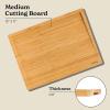 imageSMIRLY Wood Cutting Boards For Kitchen  Bamboo Cutting Boards For Kitchen Cutting Board Bamboo Cutting Board Set With Holder Chopping Board Butcher Block Small Wooden Cutting Board SetNatural Bamboo
