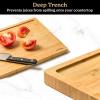 imageSMIRLY Wood Cutting Boards For Kitchen  Bamboo Cutting Boards For Kitchen Cutting Board Bamboo Cutting Board Set With Holder Chopping Board Butcher Block Small Wooden Cutting Board SetNatural Bamboo