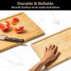 imageSMIRLY Wooden Cutting Boards For Kitchen  Bamboo Cutting Board Set with Holder Wood Cutting Board Set Cutting Board Wood Wooden Chopping Board Wooden Cutting Board SetNatural Bamboo