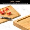 imageSMIRLY Wooden Cutting Boards For Kitchen  Bamboo Cutting Board Set with Holder Wood Cutting Board Set Cutting Board Wood Wooden Chopping Board Wooden Cutting Board SetNatural Bamboo