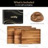imageSMIRLY Wooden Cutting Boards For Kitchen  Bamboo Cutting Board Set with Holder Wood Cutting Board Set Cutting Board Wood Wooden Chopping Board Wooden Cutting Board SetAcacia Wood