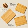 imageSMIRLY Wooden Cutting Boards For Kitchen  Bamboo Cutting Board Set with Holder Wood Cutting Board Set Cutting Board Wood Wooden Chopping Board Wooden Cutting Board SetNatural Bamboo