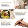 imageSilicone Kitchen Utensils Set ampamp Holder Cooking Utensils Set  Kitchen Essentials for New Home ampamp 1st Apartment Silicone Spatula Set Cooking Spoons for Nonstick Cookware Acacia Wood GreyCream White