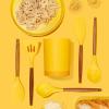 imageSilicone Kitchen Utensils Set ampamp Holder Cooking Utensils Set  Kitchen Essentials for New Home ampamp 1st Apartment Silicone Spatula Set Cooking Spoons for Nonstick Cookware Acacia Wood GreyYellow