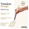 imageSmirly Silicone Cooking Utensils Set with Holder  Kitchen Tools for Nonstick CookwareCream White