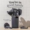 imageSmirly Silicone Cooking Utensils Set with Holder  Kitchen Tools for Nonstick CookwareGray
