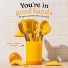 imageSmirly Silicone Cooking Utensils Set with Holder  Kitchen Tools for Nonstick CookwareYellow