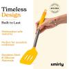 imageSmirly Silicone Cooking Utensils Set with Holder  Kitchen Tools for Nonstick CookwareYellow