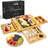 imageSMIRLY Charcuterie Boards Gift Set Charcuterie Board Set Bamboo Cheese Board Set  House Warming Gifts New Home Wedding Gifts for Couple Bridal Shower Gift3 Drawer
