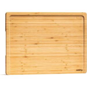 imageSMIRLY Wood Cutting Boards For Kitchen  Bamboo Cutting Boards For Kitchen Cutting Board Bamboo Cutting Board Set With Holder Chopping Board Butcher Block Small Wooden Cutting Board SetNatural Bamboo