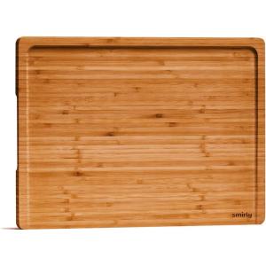 imageSMIRLY Wooden Cutting Boards For Kitchen  Bamboo Cutting Board Set with Holder Wood Cutting Board Set Cutting Board Wood Wooden Chopping Board Wooden Cutting Board SetBamboo Brown