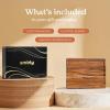 imageSMIRLY Wood Cutting Boards for Kitchen Wooden Chopping Board Set Reversible with Deep Juice Grooves Grip Handles Large Charcuterie Tray for Home Kitchen Natural Birch 3Pcs with HolderWalnut Wood