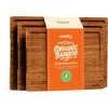imageSMIRLY Wood Cutting Boards for Kitchen Wooden Chopping Board Set Reversible with Deep Juice Grooves Grip Handles Large Charcuterie Tray for Home Kitchen Natural Birch 3Pcs with HolderBamboo Brown