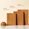 imageSMIRLY Wood Cutting Boards for Kitchen Wooden Chopping Board Set Reversible with Deep Juice Grooves Grip Handles Large Charcuterie Tray for Home Kitchen Natural Birch 3Pcs with HolderBamboo Brown
